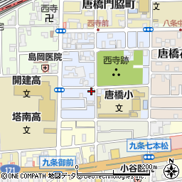 京都府京都市南区唐橋西寺町15周辺の地図