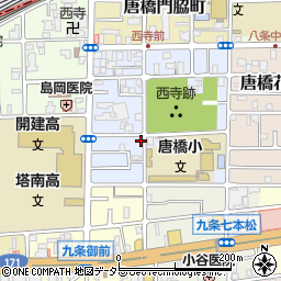 京都府京都市南区唐橋西寺町16周辺の地図