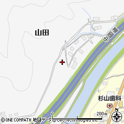 岡山県真庭市山田周辺の地図