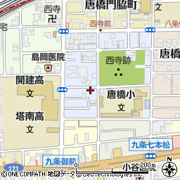 京都府京都市南区唐橋西寺町13周辺の地図