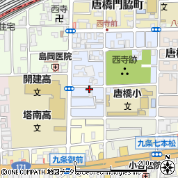 京都府京都市南区唐橋西寺町12周辺の地図