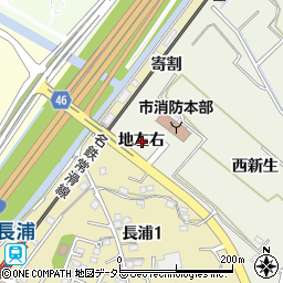 愛知県知多市新知地左右周辺の地図