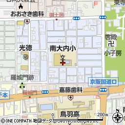 京都市立南大内小学校周辺の地図