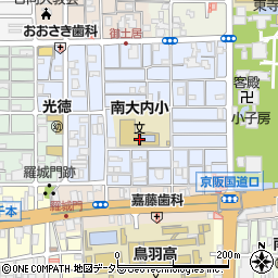 京都市立南大内小学校周辺の地図