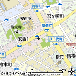 すき家静岡安西店周辺の地図