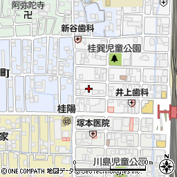 京都府京都市西京区桂南巽町周辺の地図