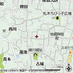 愛知県知多郡東浦町緒川屋敷参区156周辺の地図
