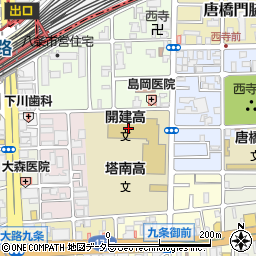 京都市立塔南高等学校周辺の地図