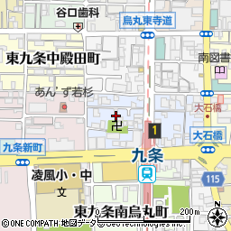 京都府京都市南区東九条烏丸町12周辺の地図