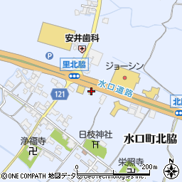滋賀県甲賀市水口町北脇512周辺の地図