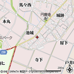 愛知県岡崎市小針町城跡36周辺の地図