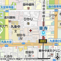 京都府京都市南区西九条川原城町58周辺の地図