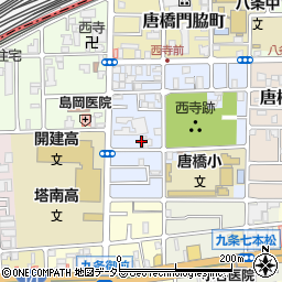 京都府京都市南区唐橋西寺町21周辺の地図