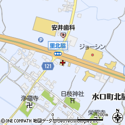 滋賀県甲賀市水口町北脇516周辺の地図
