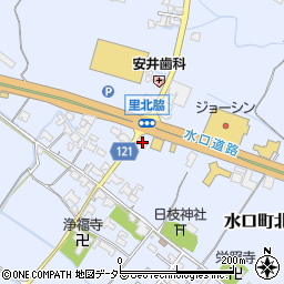 滋賀県甲賀市水口町北脇517周辺の地図