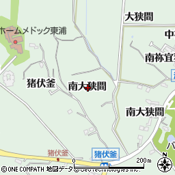 愛知県知多郡東浦町緒川南大狭間周辺の地図