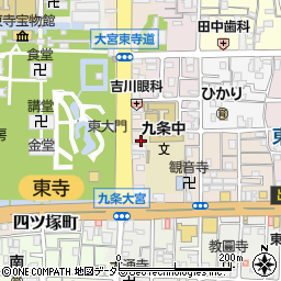 京都府京都市南区東寺東門前町14周辺の地図