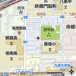 京都府京都市南区唐橋西寺町17周辺の地図