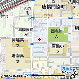 京都府京都市南区唐橋西寺町23周辺の地図