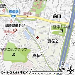 愛知県岡崎市真伝2丁目5-3周辺の地図