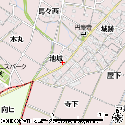 愛知県岡崎市小針町城跡5周辺の地図