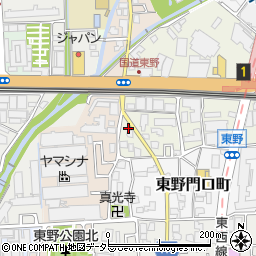 京都府京都市山科区東野片下リ町54-4周辺の地図