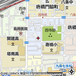京都府京都市南区唐橋西寺町19周辺の地図