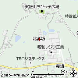 愛知県知多郡東浦町緒川北赤坂周辺の地図