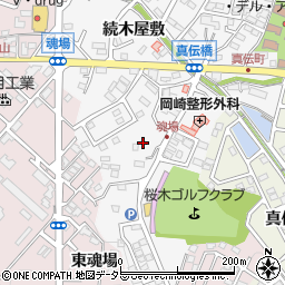 愛知県岡崎市真伝町魂場周辺の地図