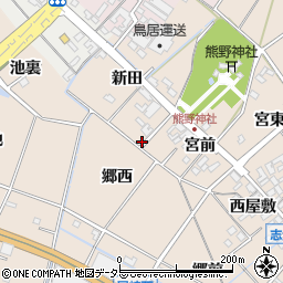 愛知県安城市尾崎町郷西周辺の地図