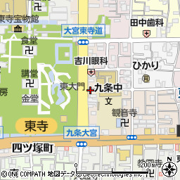 京都府京都市南区東寺東門前町17周辺の地図