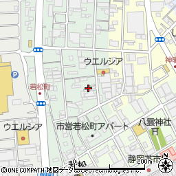 静岡県静岡市葵区若松町22周辺の地図