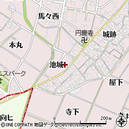 愛知県岡崎市小針町城跡37周辺の地図