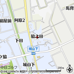 愛知県知多市佐布里脇之田周辺の地図