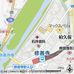 静岡県伊豆市柏久保1281-1周辺の地図