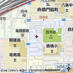 京都府京都市南区唐橋西寺町27周辺の地図