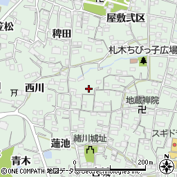 愛知県知多郡東浦町緒川屋敷参区93周辺の地図