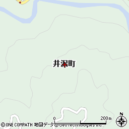 愛知県岡崎市井沢町周辺の地図