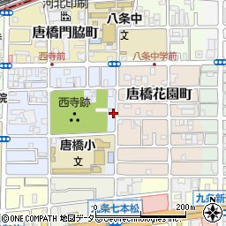京都府京都市南区唐橋西寺町60周辺の地図