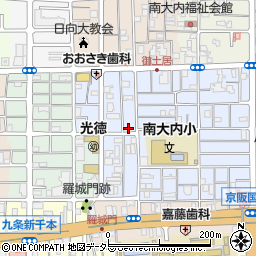 京都府京都市南区八条内田町周辺の地図