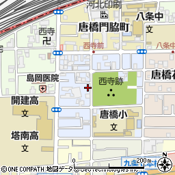 京都府京都市南区唐橋西寺町28周辺の地図