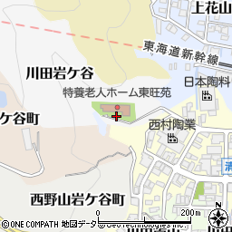 京都府京都市山科区川田岩ケ谷周辺の地図