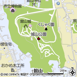 城山公園周辺の地図