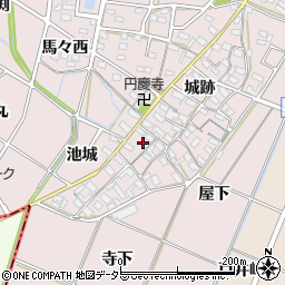 愛知県岡崎市小針町城跡40周辺の地図