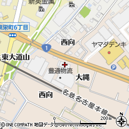 愛知県安城市尾崎町大縄周辺の地図