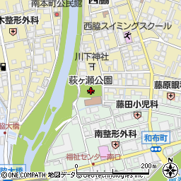 萩ヶ瀬公園周辺の地図