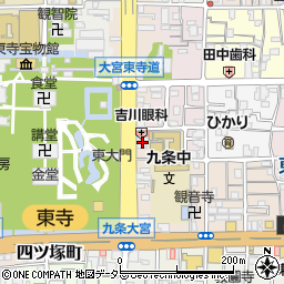 京都府京都市南区東寺東門前町21周辺の地図