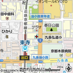 ロワジールホテル京都東寺周辺の地図