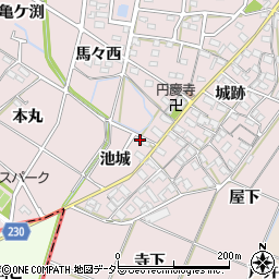 愛知県岡崎市小針町城跡38周辺の地図