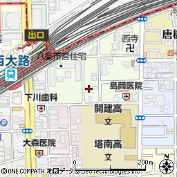 京都府京都市南区唐橋平垣町19周辺の地図